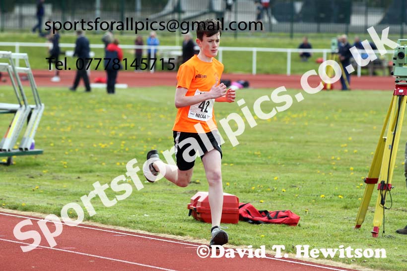 1500 metres, 2021 NECAA Middlesbrough Open Meting, Sunday, May 9th. Photo: David T. Hewitson/Sports for All Pics